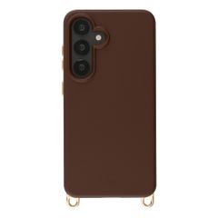 Selencia Cover posteriore Rivièra con MagSafe con ganci rimovibili Samsung Galaxy A55 (5G) / A35 - Choco Brown