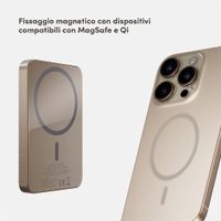 Selencia Vivid Powerbank 5.000 mAh - MagSafe e Qi - Desert Gold / Wavy Swirl Pink Plum