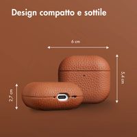 Accezz Cover in vera pelle  Apple Airpods 4 - Cognac