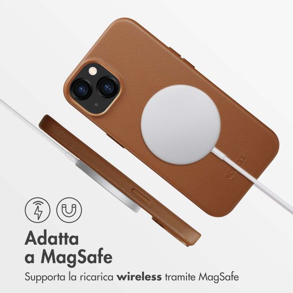 Accezz Cover in Pelle con MagSafe Apple iPhone 13 - Sienna Brown