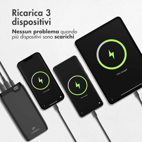 imoshion Powerbank - 20.000 mAh - Quick Charge e Power Delivery - Nero