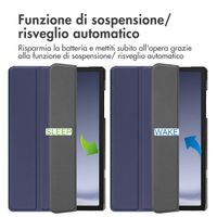 imoshion Cover a libro Trifold Samsung Galaxy Tab A9 Plus - Blu scuro