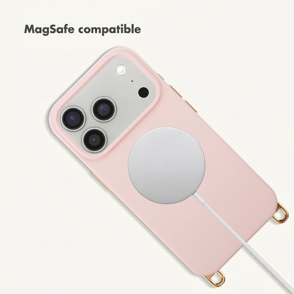 Selencia Rivièra MagSafe Backcover met afneembare haakjes Apple iPhone 17 Pro Max - Sorbet Pink