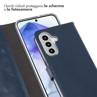 Selencia Cover a libro in vera pelle Samsung Galaxy A26 - Blu