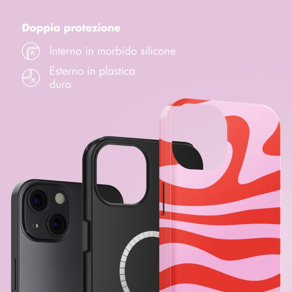 Selencia Cover posteriore Vivid con MagSafe Apple iPhone 13 - Dream Swirl Pink
