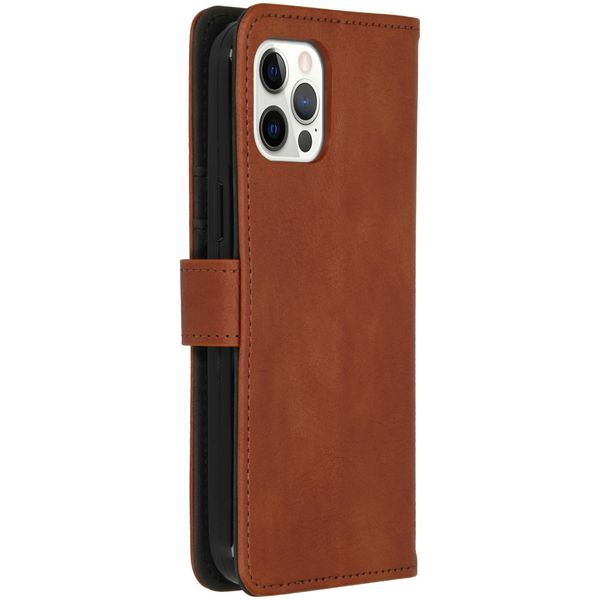 imoshion Cover a libro di Lusso Apple iPhone 12 (Pro) - Marrone