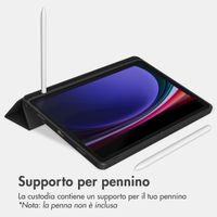 Accezz Cover a libro in silicone Smart Samsung Galaxy Tab A9 8.7 pollici - Nero