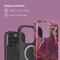 Selencia Cover posteriore Vivid con MagSafe Apple iPhone 15 Pro - Marble Purple