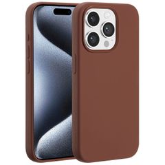 Accezz Cover in silicone liquido con MagSafe Apple iPhone 15 Pro - New Tea Brown