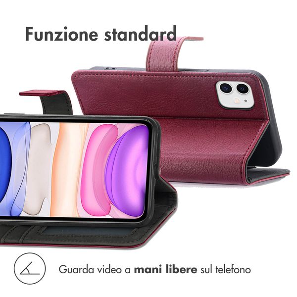 imoshion Cover a libro di Lusso Apple iPhone 11 - Bordeaux
