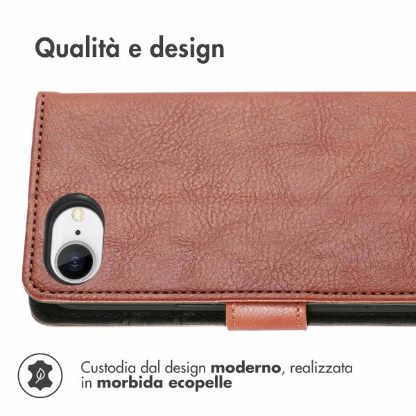 imoshion Cover a libro di Lusso Apple iPhone 17e / 16e - Marrone
