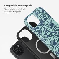 Selencia Cover posteriore Vivid con MagSafe Apple iPhone 15 - Tropical Vibes Light Blue
