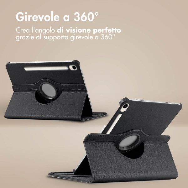 imoshion Cover Girevole a 360° Samsung Galaxy Tab S9 11.0 pollici / S10 Lite / S10 FE / S9 FE 10.9 pollici - Nero