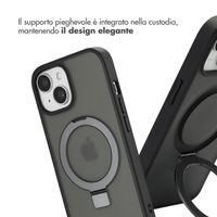 Accezz Cover con anello e supporto con MagSafe Apple iPhone 15 - Nero