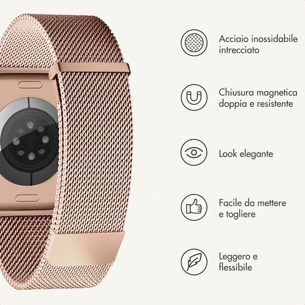 imoshion Cinturino milanese magnetico Apple Watch | 44/45/46/49 mm - Rose Gold