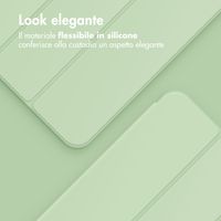 Accezz Cover a libro in silicone Smart Samsung Galaxy Tab A9 Plus - Verde chiaro