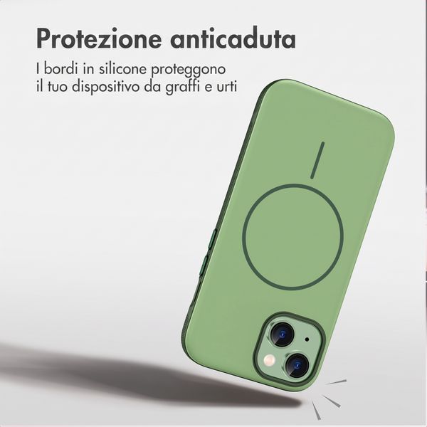 imoshion Cover posteriore Color con Thin MagSafe Ring Apple iPhone 15 - Verde scuro
