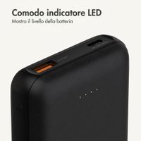 imoshion Powerbank compatta da 10.000 mAh – Powerbank piccola – Quick Charge e Power Delivery – Nero