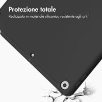 Accezz Cover a libro in silicone Smart Apple iPad 9 (2021) 10.2 pollici / iPad 8 (2020) 10.2 pollici / iPad 7 (2019) 10.2 pollici - Nero