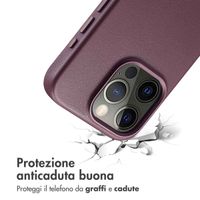 Accezz Cover in Pelle con MagSafe Apple iPhone 15 Pro - Heath Purple