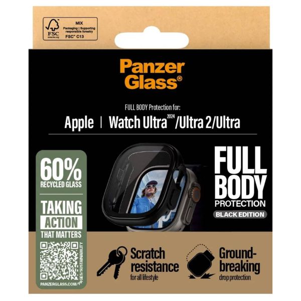 PanzerGlass Cover Full Body Apple Watch Ultra / Ultra 2 / Ultra 3 - 49 mm - Nero