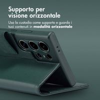 Accezz Cover in pelle 2 in 1 con MagSafe Samsung Galaxy S24 Ultra - Cedar Green