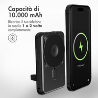 imoshion Powerbank MagSafe 4-in-1 con supporto da 10.000 mAh – Power Delivery – iPhone / AirPods / Apple Watch – Nero