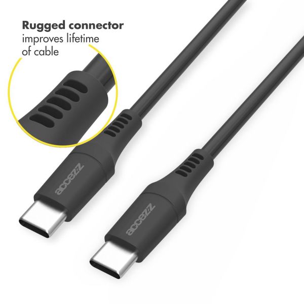 Accezz Cavo da USB-C a USB-C - 1 metro - Nero