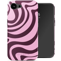 Selencia Cover posteriore Vivid con MagSafe Apple iPhone 17e / 16e - Wavy Swirl Pink Plum
