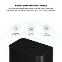 Samsung Adattatore di alimentazione originale con cavo USB-C - Caricatore - Connessione USB-C - Ricarica rapida - 45 Watt - 1,8 metri - Nero