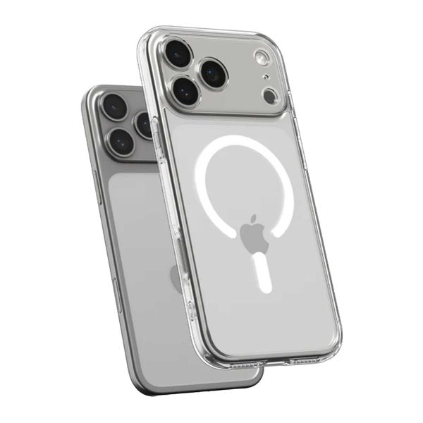 Spigen Cover Posteriore Ultra Ibrida con MagSafe Apple iPhone 17 Pro Max - Clear / White