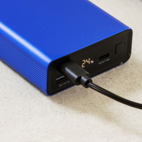 imoshion Powerbank in alluminio Ultra Series 20.000 mAh - Ricarica rapida fino a 33 watt - Cobalt Blue