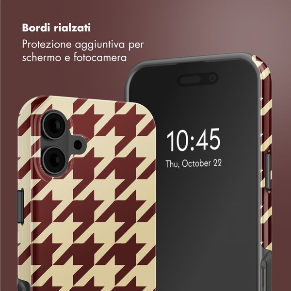 Selencia Cover posteriore Vivid con MagSafe Apple iPhone 16 - Pied-de-Poule