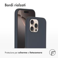 Accezz Cover in silicone liquido con MagSafe Apple iPhone 16 Pro Max - Blu scuro
