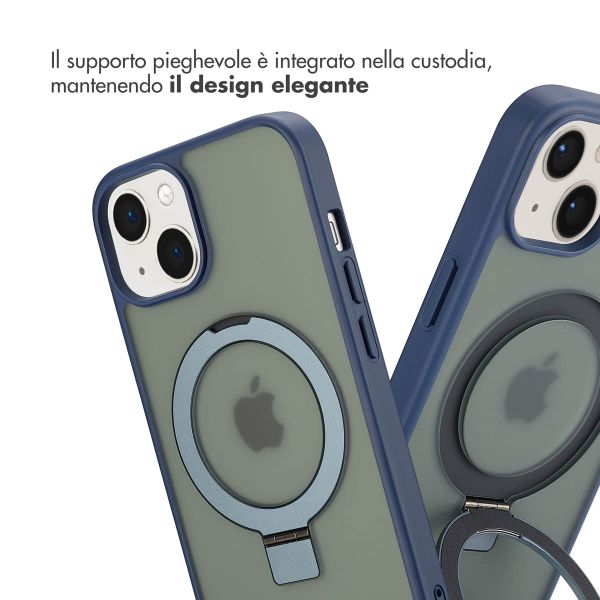 Accezz Cover con anello e supporto con MagSafe Apple iPhone 13 - Blu