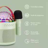 imoshion Sing & Shine Karaoke Set - Altoparlante e 2 microfoni - Mintgreen