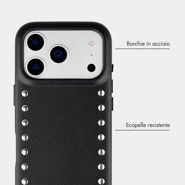 Selencia Cover posteriore Studs con MagSafe Apple iPhone 17 Pro Max - Velvet Black