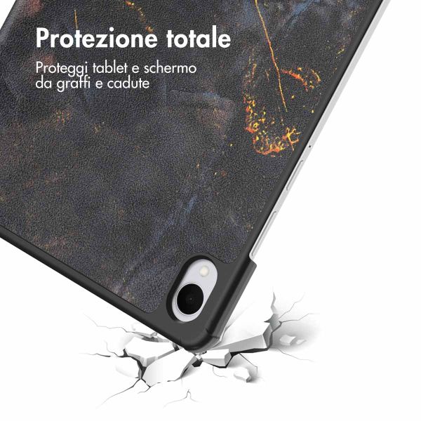 imoshion Cover Trifold Design Samsung Galaxy Tab S11 - Black Marble
