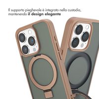 Accezz Cover con anello e supporto con MagSafe Apple iPhone 15 Pro - Marrone