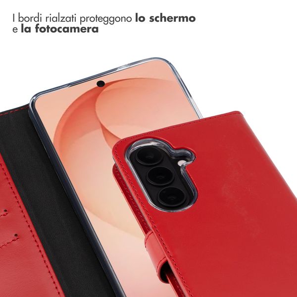 Selencia Cover a libro in vera pelle Samsung Galaxy S26 Plus - Rosso
