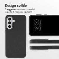 Accezz Cover in Pelle con MagSafe Samsung Galaxy A57 (5G) - Onyx Black