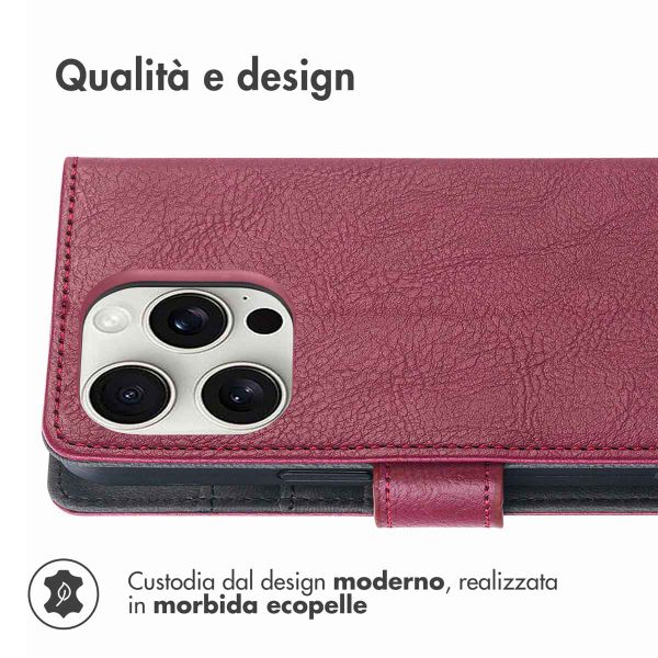 imoshion Cover a libro di Lusso Apple iPhone 16 Pro Max - Bordeaux