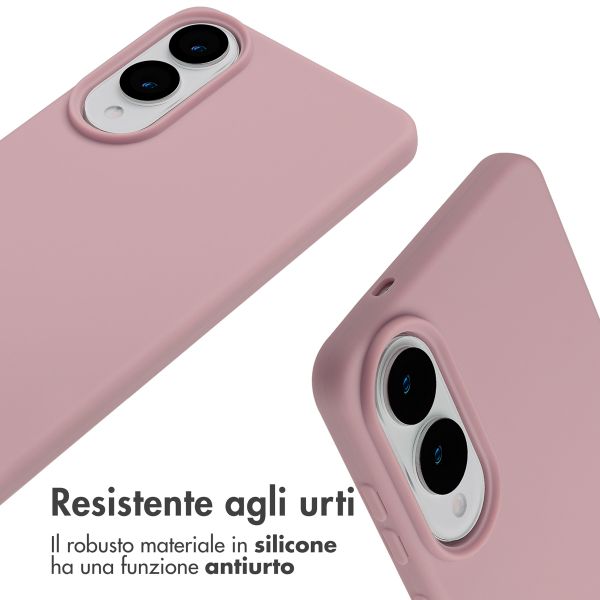 imoshion Cover in Silicone con Cordino Samsung Galaxy S25 Edge - Sand Pink