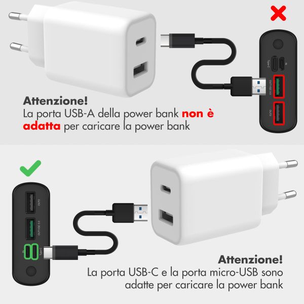 imoshion Powerbank - 27.000 mAh - Quick Charge e Power Delivery - 30W - Nero