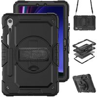 Accezz Cover Posteriore Resistente con tracolla Samsung Galaxy Tab S10 Lite / S9 11 pollici / S10 FE / S9 FE 10.9 pollici - Nero