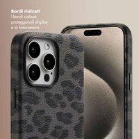 Selencia Cover Sabi Stampa pantera con MagSafe Apple iPhone 15 Pro Max - Midnight Black