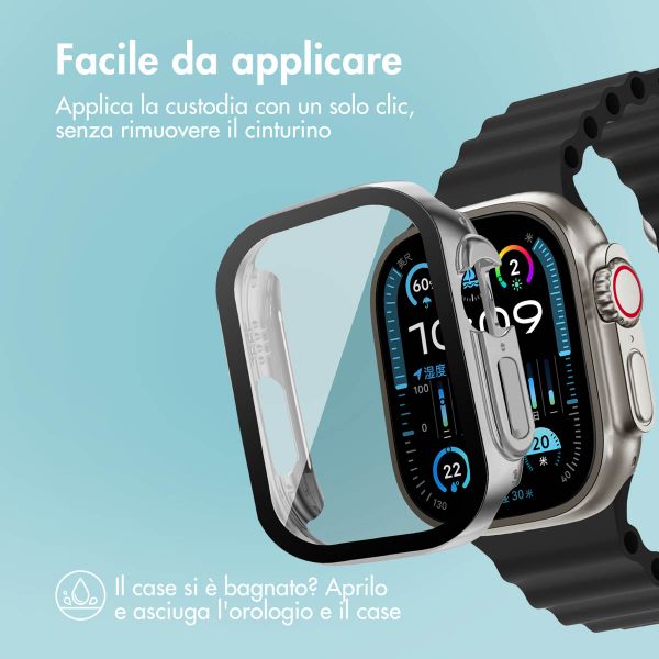 imoshion Cover rigida integrale lucida Apple Watch Ultra / Ultra 2 / Ultra 3 - 49 mm - Argento
