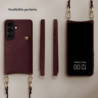 Selencia Cover per telefono Nova con cordino e portacarte Samsung Galaxy S26 - Bold Burgundy