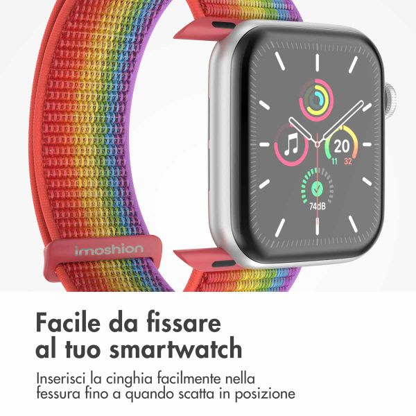 imoshion Cinturino in nylon Apple Watch | 44/45/46/49 mm - Rainbow