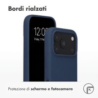 Accezz Cover in silicone liquido con MagSafe Apple iPhone 18 Pro / 17 Pro - Blu scuro